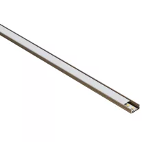   Barna - Alumínium U profil LED szalagos világításhoz 16x6 mm (Opál búrával)