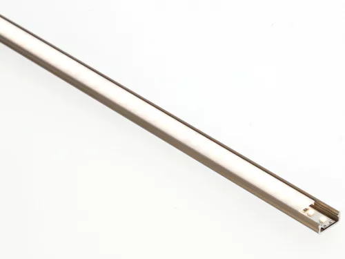 Barna - Alumínium U profil LED szalagos világításhoz 16x6 mm (Opál búrával)