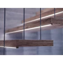   Barna - Alumínium U profil LED szalagos világításhoz 16x6 mm (Opál búrával)