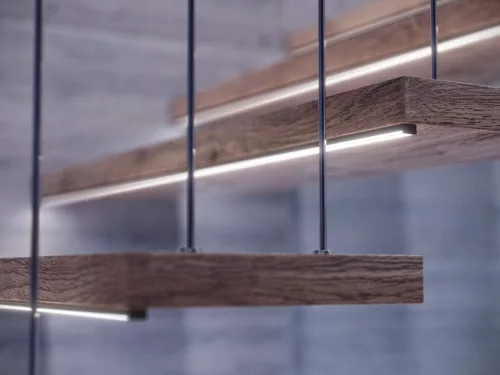 Barna - Alumínium U profil LED szalagos világításhoz 16x6 mm (Opál búrával)