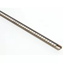   Barna - Alumínium U profil LED szalagos világításhoz 16x6 mm (Fekete PMMA búrával)