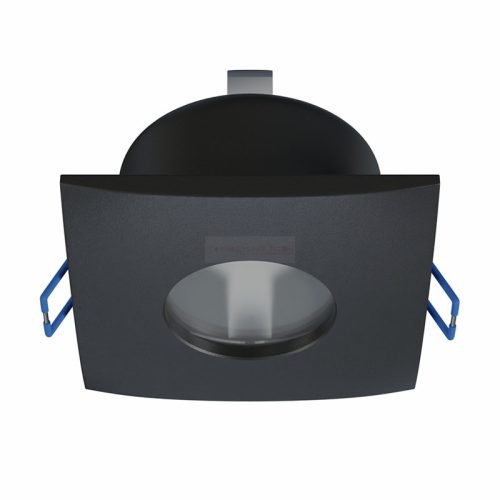 Álmennyezeti spot lámpatest XANA, négyzet alakú, IP44 páraálló, fix, fekete (GU10)