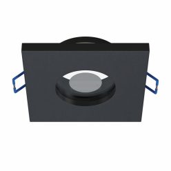   Beépíthető spot lámpatest BONA, négyzet alakú, IP44 pára ellen védett, fix, fekete (GU10)