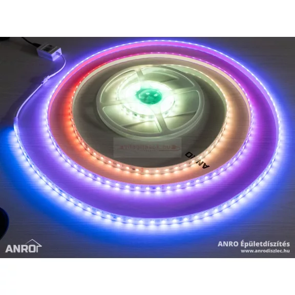 Magic RGB LED szalag szett: 5m kültéri 5050-60 RGB szalag + tápegység + 28 gombos távirányító + Smart Wifi