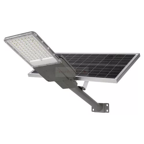 Napelemes utcai LED lámpa távirányítóval, tartórúddal 35W 3500Lm 4000K IP65