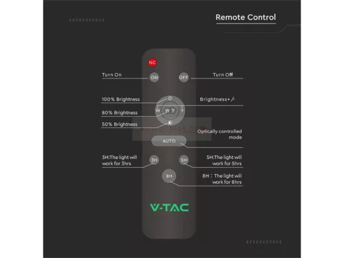 Napelemes utcai LED lámpa távirányítóval, tartórúddal 35W 3500Lm 4000K IP65