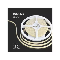   COB Led szalag 24V 10W/m kültéri IP67 természetes fehér 5 méter