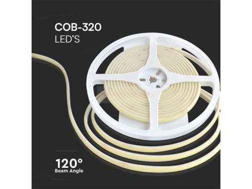 COB Led szalag 24V 10W/m kültéri IP67 természetes fehér 5 méter