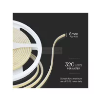   COB Led szalag 24V 10W/m kültéri IP67 természetes fehér 5 méter
