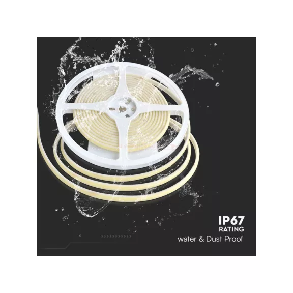 COB Led szalag 24V 10W/m kültéri IP67 természetes fehér 5 méter