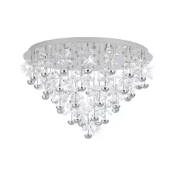  EGLO PIANOPOLI LED kristály króm szabályzós mennyezeti lámpa 500 mm 15x1,8W