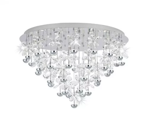 EGLO PIANOPOLI LED kristály króm szabályzós mennyezeti lámpa 500 mm 15x1,8W