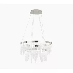   EGLO ANTELAO LED kristály króm fényerőszabályzós függeszték 610 mm 46W