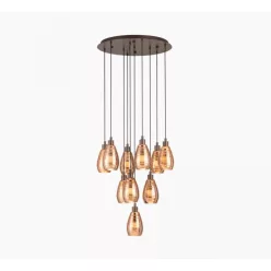   EGLO SIRACUSA barna rézszínű függeszték E27 10x60W 615 mm