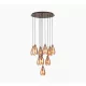 EGLO SIRACUSA barna rézszínű függeszték E27 10x60W 615 mm