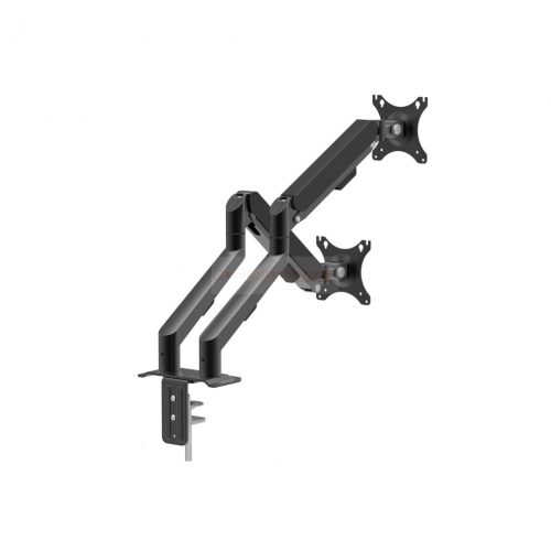Monitor&TV tartókonzol - dupla karos, teleszkópos - asztallapra rögzíthető