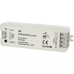   SC, távirányítható LED szalag vezérlő SPI digitális LED szalaghoz (futófény) (RGB, RGBW), RF 2.4 GHz