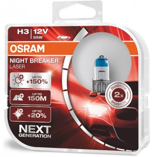 Osram Night Breaker Laser H3 +150% halogén izzó 55W