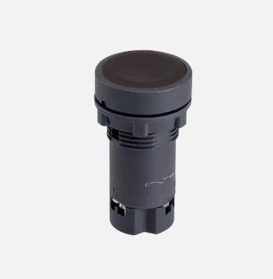 Nyomógomb fekete No+Nc IP20