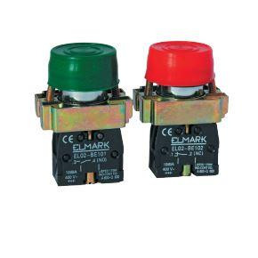 Nyomógomb piros IP65