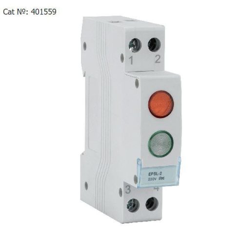 Jelző lámpa sínre szerelhető 230V Piros/Zöld
