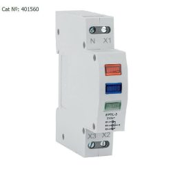 Jelző lámpa sínre szerelhető 230V Piros/Zöld/Kék