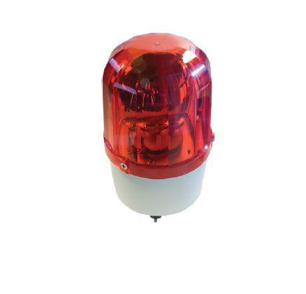 Jelző lámpa szirénával 230V 9W piros