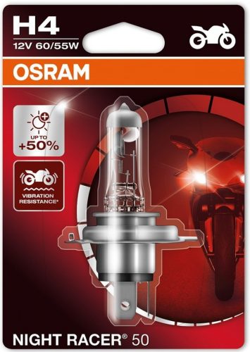 Osram Night Racer H4+50% motorkerékpár izzó 3200K