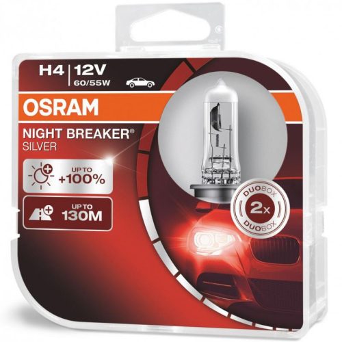 Osram Night Breaker Silver H4 +100% halogén izzó 60/55W