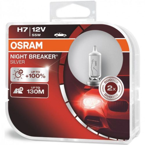 Osram Night Breaker Silver H7 +100% halogén izzó 55W