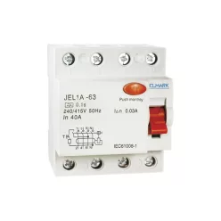   Áram-védőkapcsoló A típusú (fi-relé) AC/DC 4P 20A 400V 30mA