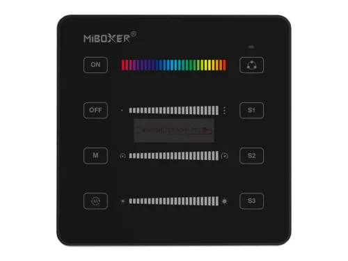 B6-B SPI DRGB Fali elemes szabályzó panel digitális (futófény) LED szalagokhoz, fekete