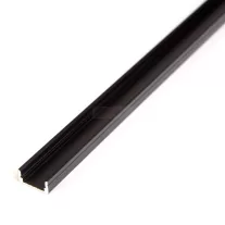   Alumínium profil LED szalaghoz fekete 2000x7x8 mm - U profil