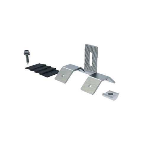 Napelem rögzítősín trapézlemez tetőhöz