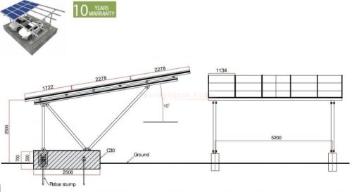 Napelem tartószerkezet garázs funkcióval