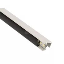   GLASS SHELF Fehér - üvegpolc profil LED szalaghoz (Fekete búrával)