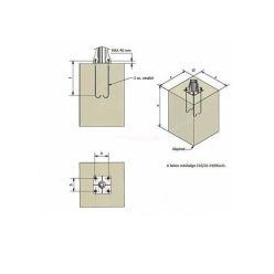 Alapvasalat acél lámpaoszlophoz 852
