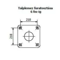 Alapvasalat acél lámpaoszlophoz 852