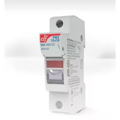 Szolár hengeres biztosító aljzat 10x38mm 1P 1000V PMX-10