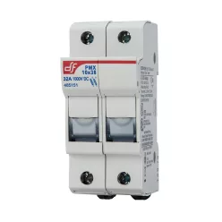 Szolár hengeres biztosító aljzat 10x38mm 2P 1000V PMX-10