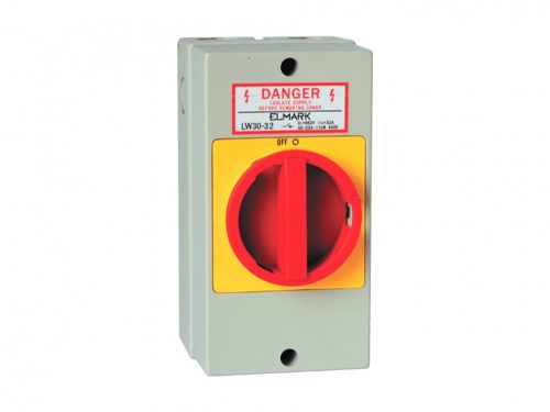 Ipari forgókapcsoló zárható dobozba beépített 32A IP54