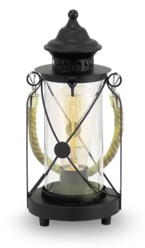 EGLO BRADFORD asztali lámpa E27 1x60W antik fekete