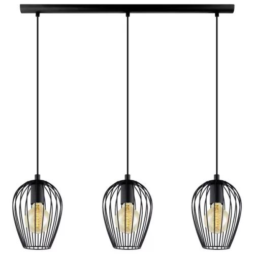 NEWTOWN Függeszték E27 3x60W fekete
