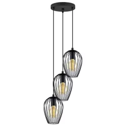 NEWTOWN Függeszték E27 3x60W 38cmfekete