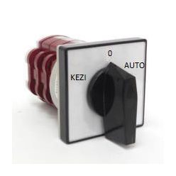   Ipari forgókapcsoló beépíthető 2P 10A IP40  KEZI-0-AUTO állású választókapcsoló