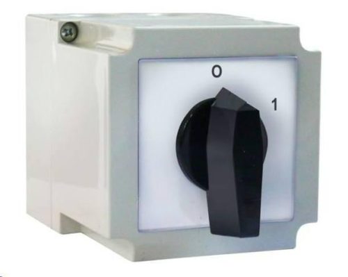 Tokozott Ipari forgókapcsoló  3P 25A IP55  0-1 állás