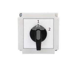 Tokozott Ipari forgókapcsoló  3P 25A IP55 1-2 állású választókapcsoló