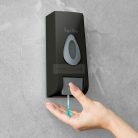 Szappanadagoló - kézzel működtethető - 350 ml - fali - fekete