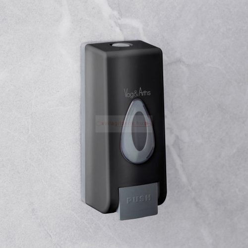 Szappanadagoló - kézzel működtethető - 350 ml - fali - fekete