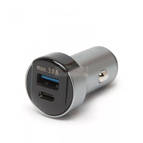 Autós szivargyújtó adapter Type-C PD és USB aljzattal, gyorstöltéssel